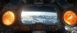 © atik - Spaceship view of planet and stars, with two suns.