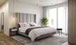 © alap - A modern bedroom with soft colors and simple elegant furnishings