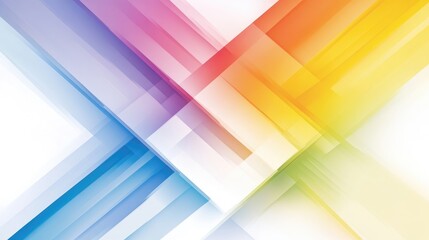Wall Mural - Abstract colorful lines intersecting on a white background