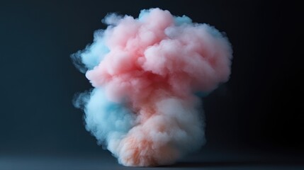 Wall Mural - A vibrant cloud of colorful smoke