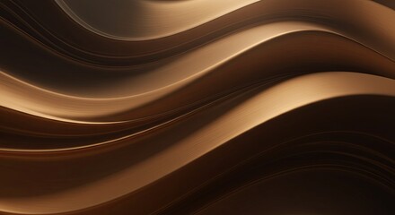 Poster - A brown wave with a gold color