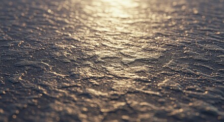 Poster - The image is of a rocky shoreline with a dark blue background