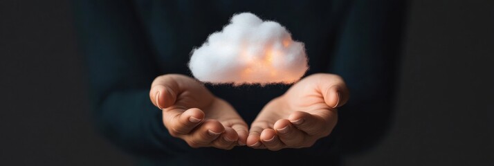 Leinwandbilder - Immersive Cloud Computing Visualization Future-Ready Digital Transformation with AI-Enhanced Connectivity and Intuitive Technological Ecosystem Management