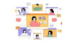 © Dibastudio - Virtual Collaboration and Remote Teamworking Concept Illustration