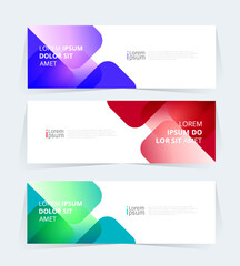 Wall Mural - Geometric banner design with Vector presentation template.