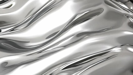 Wall Mural - abstract video of flowing liquid metal texture, captured from a top-down angle, showcasing smooth, r