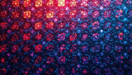 Geometric lace motif, repetitive grid structure, modern, macro