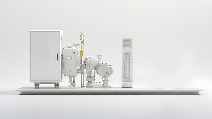 Fototapete - Conceptual image of an electric motor efficiently converting kinetic energy by human movement into usable electricity