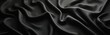 © Viktor - Black satin fabric background with waves, smooth texture. Dark silk cloth. Flowing wavy lines. Elegant abstract design for fashion, beauty, luxury interior decoration projects. Satin cloth backdrop.
