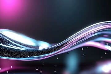 Wall Mural - purple and blue wave with a lot of sparkles
