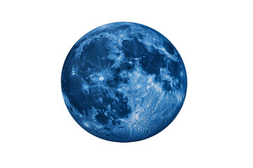 Wall Mural - blue moon is shown in the image, isolated