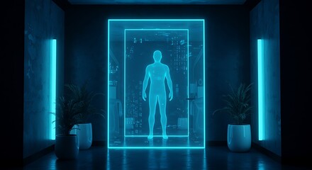 Martech Digital Transformation AI-Powered Data Analysis and Holographic Interface
