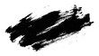 © Design House - Vector black stroke of paint isolated on white background. A black and white brush stroke on a white background.