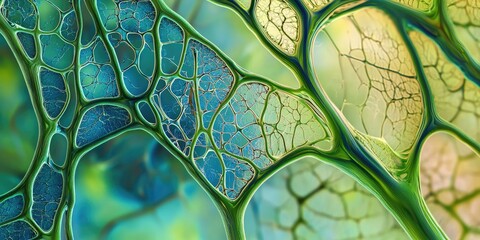 Leinwandbilder - a plants vascular system, with xylem and phloem tissues transporting water and nutrients.