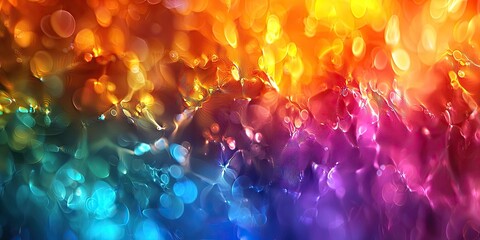 Leinwandbilder - An abstract scene where geometric patterns burst forth with a spectrum of bright, colorful elements, arranging various shapes in a fluid and harmonious manner to convey m