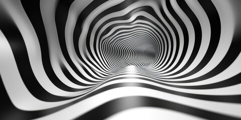 Fototapete - An abstract image featuring 3D illusions, employing dynamic forms and intricate patterns to produce a visually captivating design that plays with depth and perspective.
