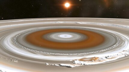 Wall Mural - a view depicting a planetary ring system from a high vantage point