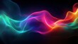 © Aleksandra - Vibrant Abstract Digital Artwork Flowing Neon Waves in Dark Background Futuristic Light Art
