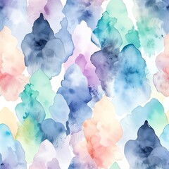 Wall Mural - pastel watercolor abstract art: a dreamy symphony of colors