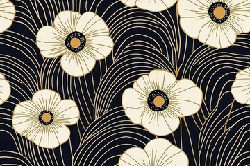 Naklejka na meble Oriental mood reflected in a seamless pattern design.