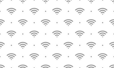 Wall Mural - geometric seamless pattern background with a quarter circles look like a wifi symbol. vector repeati