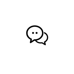 Canvas Print - dialogue icon: two overlapping speech bubbles symbolize conversation communication and interaction s