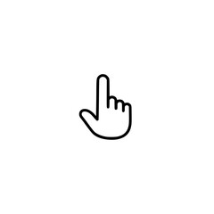 Wall Mural - hand cursor pointing upwards an icon used in user interfaces a symbol for interaction it directs att