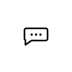 Canvas Print - a simple icon of a speech bubble with three dots inside signaling thinking a message or conversation