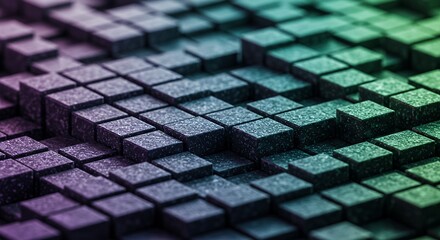 Abstract 3D Cubes Array with Colorful Gradient Lighting Texture