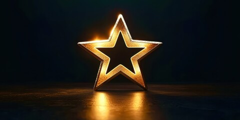 Wall Mural - a star is lit up in the dark
