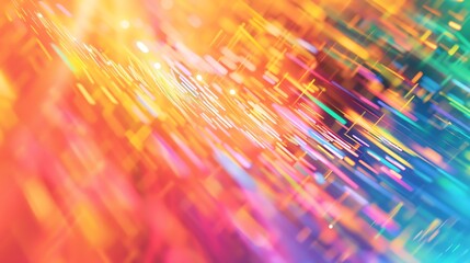 Wall Mural - Abstract colorful lights streaks in a diagonal pattern.