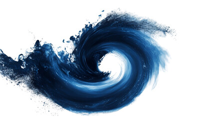 purple and blue cosmic spiral galaxy with bright core isolated on trannsparent background