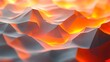 © Sleeping Carbuncle - Abstract Fiery Mountain Landscape with Glowing Polygonal Texture