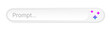 © AnSeet - Generative AI bar design for web site or UI. Artificial intelligence prompt search field on white background