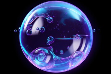 Wall Mural - bubble light sphere purple.