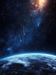 Wall Mural - exploring the cosmos through space travel, astronomy and satellite observation.