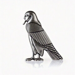 Wall Mural - handmade symbol horus hawk with man head isolated on white