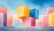 © Miki - Colorful Cubes Abstract Cityscape.