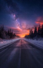 Wall Mural - Mesmerizing view of the Milky Way galaxy in the night sky