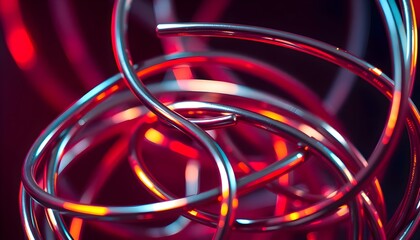 Wall Mural - a close up of a bunch of metal rings