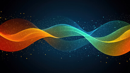 Wall Mural - abstract colorful wave background