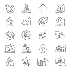 Wall Mural - advertising icons. advertising vector icon set. set of 55 outline icons related to advertising. digi