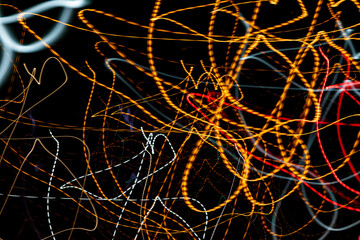  Abstract background, colored lines on black background