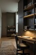 © Audia - Modern home office with warm tones