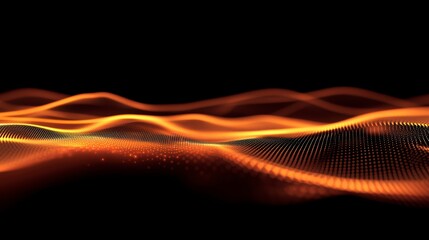 Aufkleber - Abstract orange and black wave pattern.