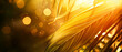 © Svitlana - Golden tropical leaves glowing in warm sunlight with dreamy bokeh lights. Nature jungle background for wellness, spa, rainforest vibes.Generative ai