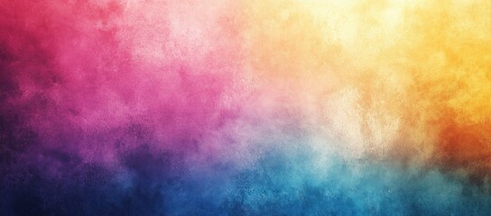 Wall Mural - abstract gradient background with blue, purple, and pink, yellow, pink, and green, featuring a grain