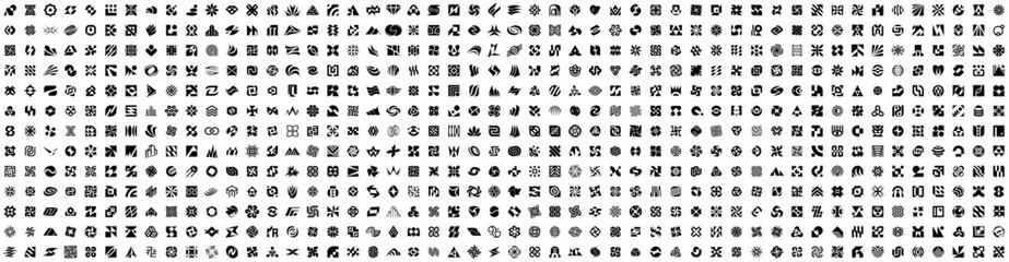 Wall Mural - mega collection logos abstract. geometrical abstract logos. icon design