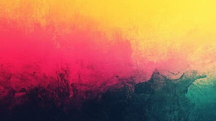Wall Mural - abstract gradient background with yellow, pink, and green, black and deep red, featuring a empty spa