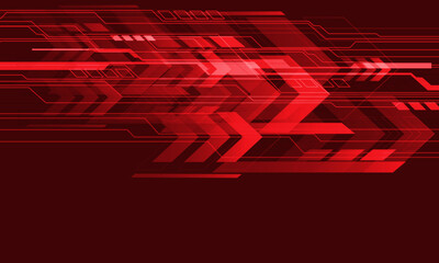 Wall Mural - abstract red geometric technology futuristic cyber design modern background vector